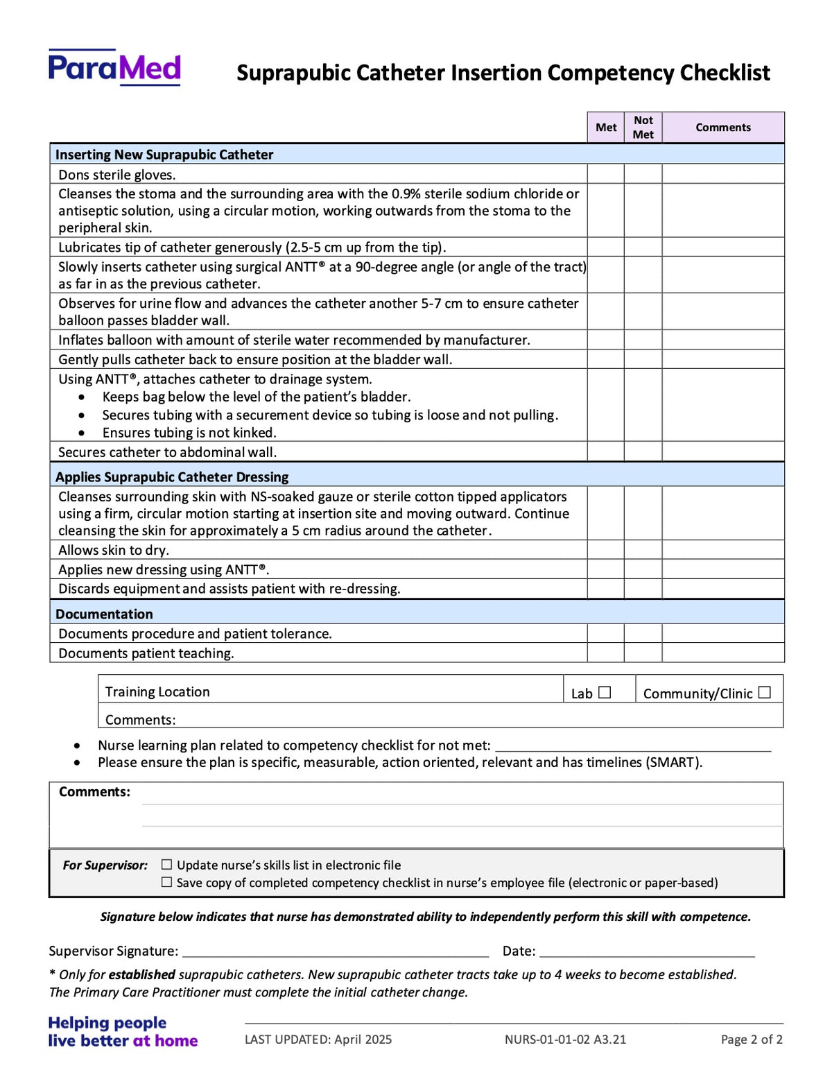 NURS-NOB-CATH - Nursing Orientation Bundle for Catheters