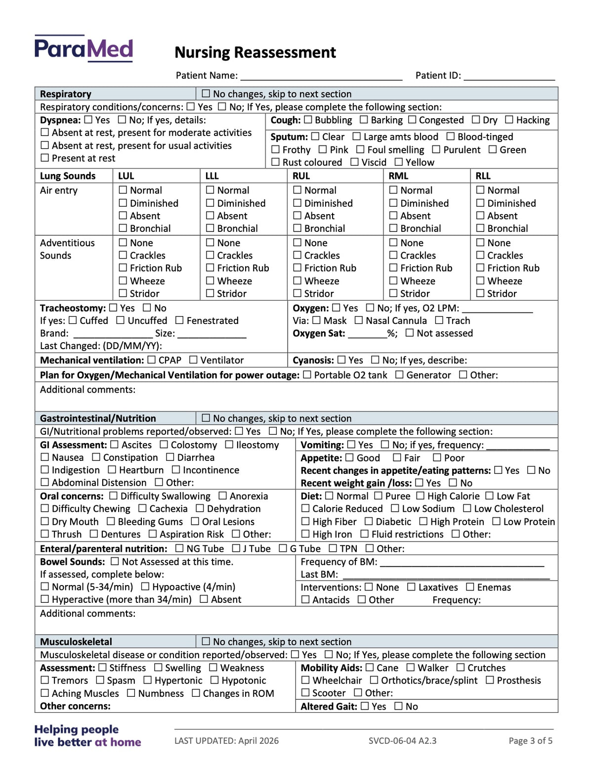NURS-WB-NES - Wound Bundle for Non-Electronic Sites