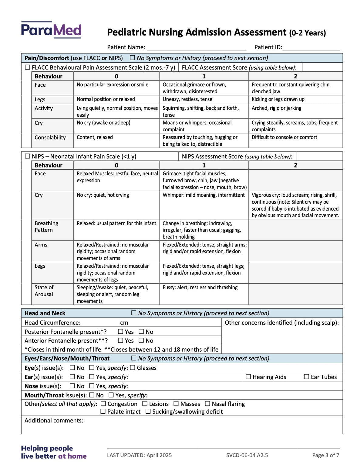PEDS-0-2-NES - Pediatric Bundle (ages 0 to 2 yrs) for Non-Electronic Sites