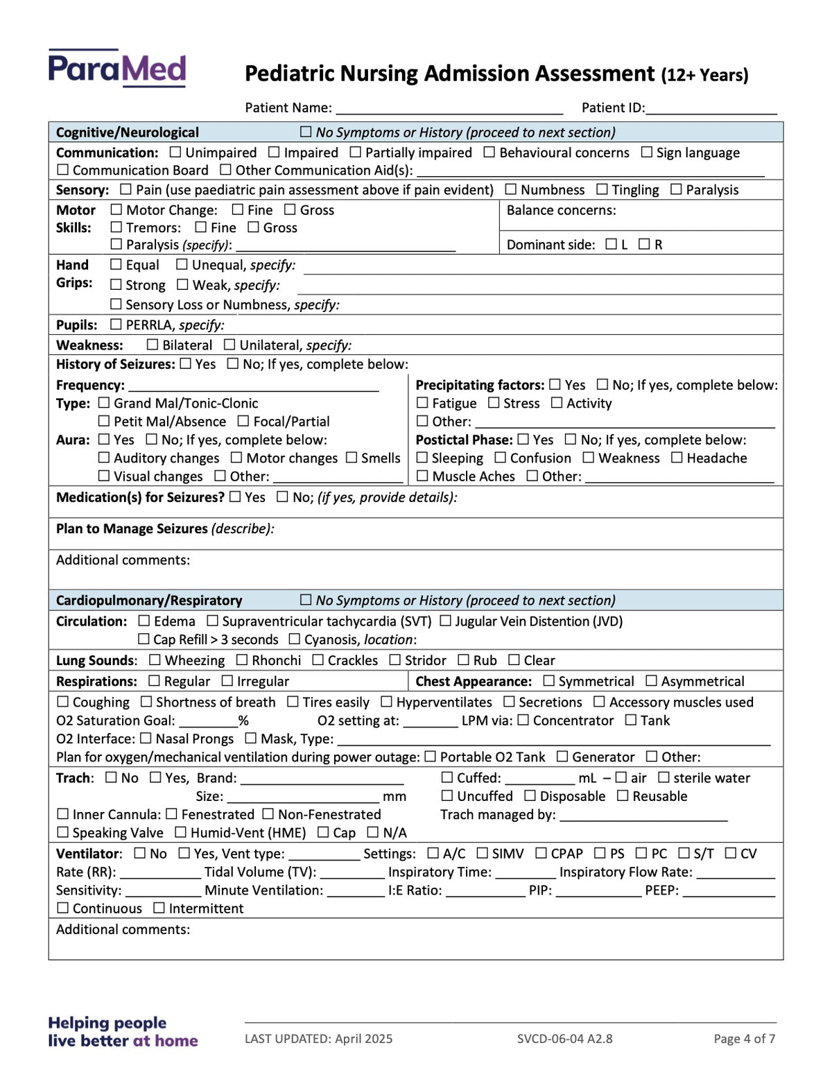 PEDS-12+ - Pediatric Bundle (ages 12+ yrs)