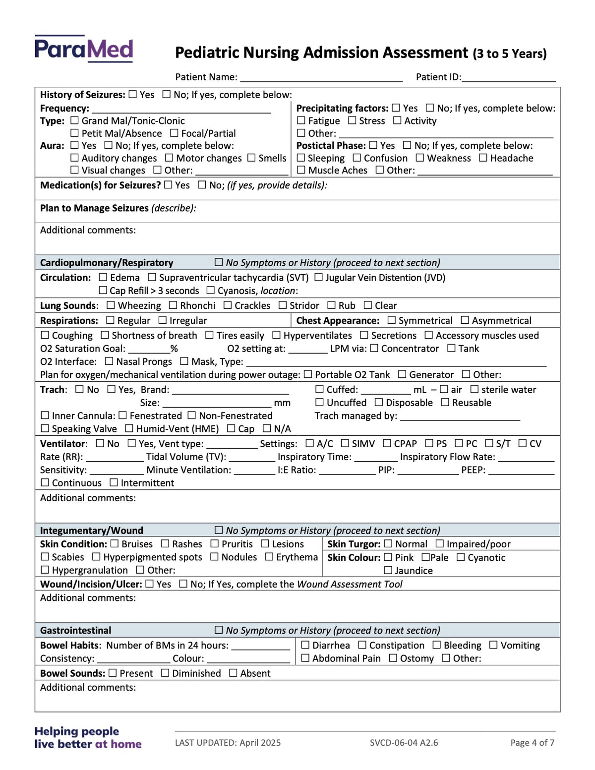 PEDS-3-5 - Pediatric Bundle (ages 3 to 5 yrs)