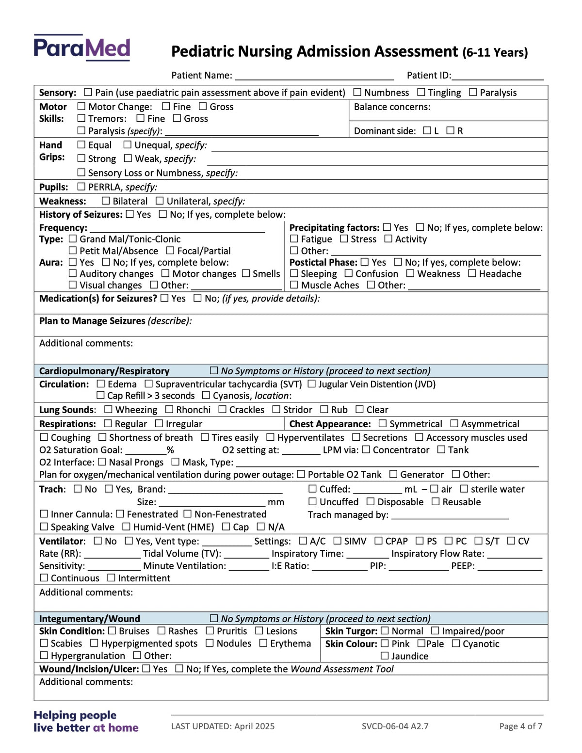 PEDS-6-11 - Pediatric Bundle (ages 6 to 11 yrs)