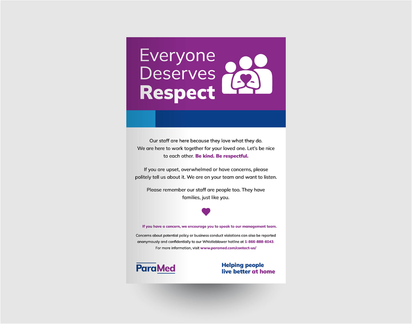 ParaMed Respect and Safety Posters