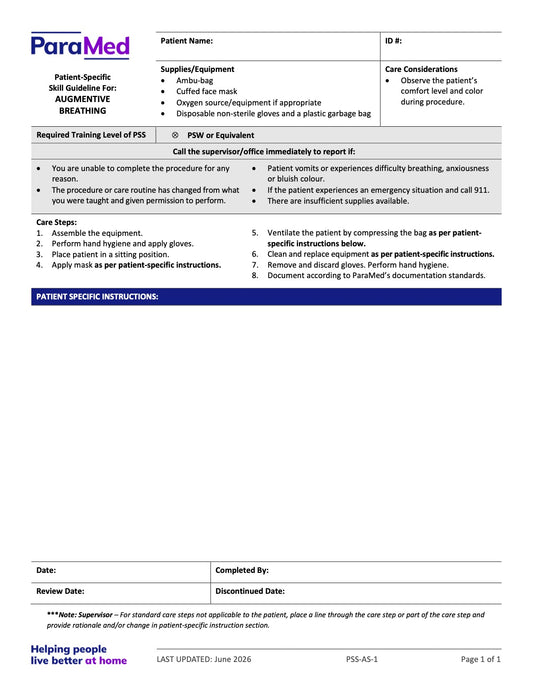 Augmentive Breathing (Skill Guideline) - page 1