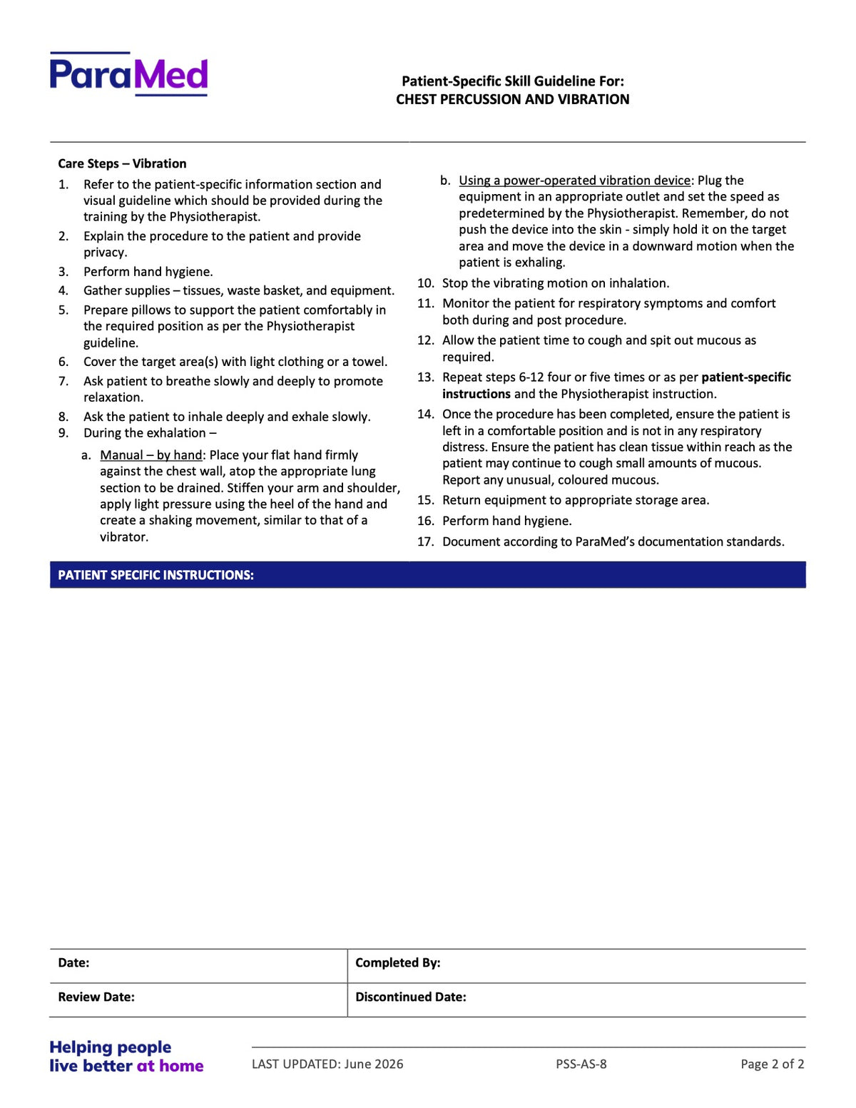 Chest Percussion and Vibration (Skill Guideline) - page 2