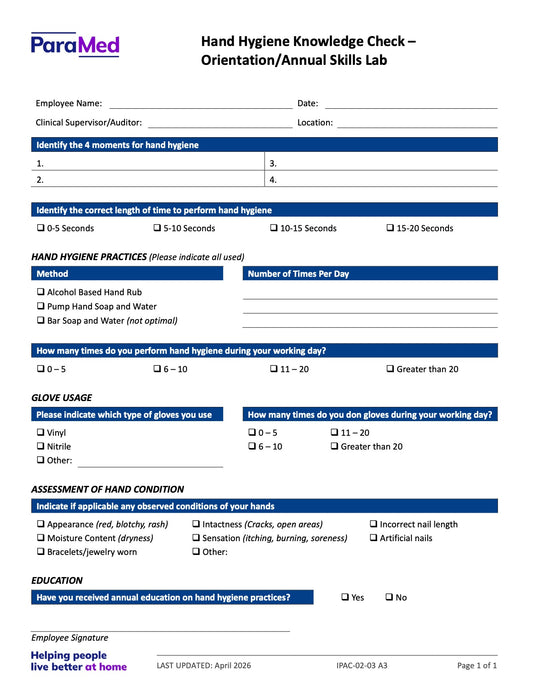 PSS-CC - PSS Orientation/Skills Lab/Annual Skills Renewal (Competency Checklists Bundle)