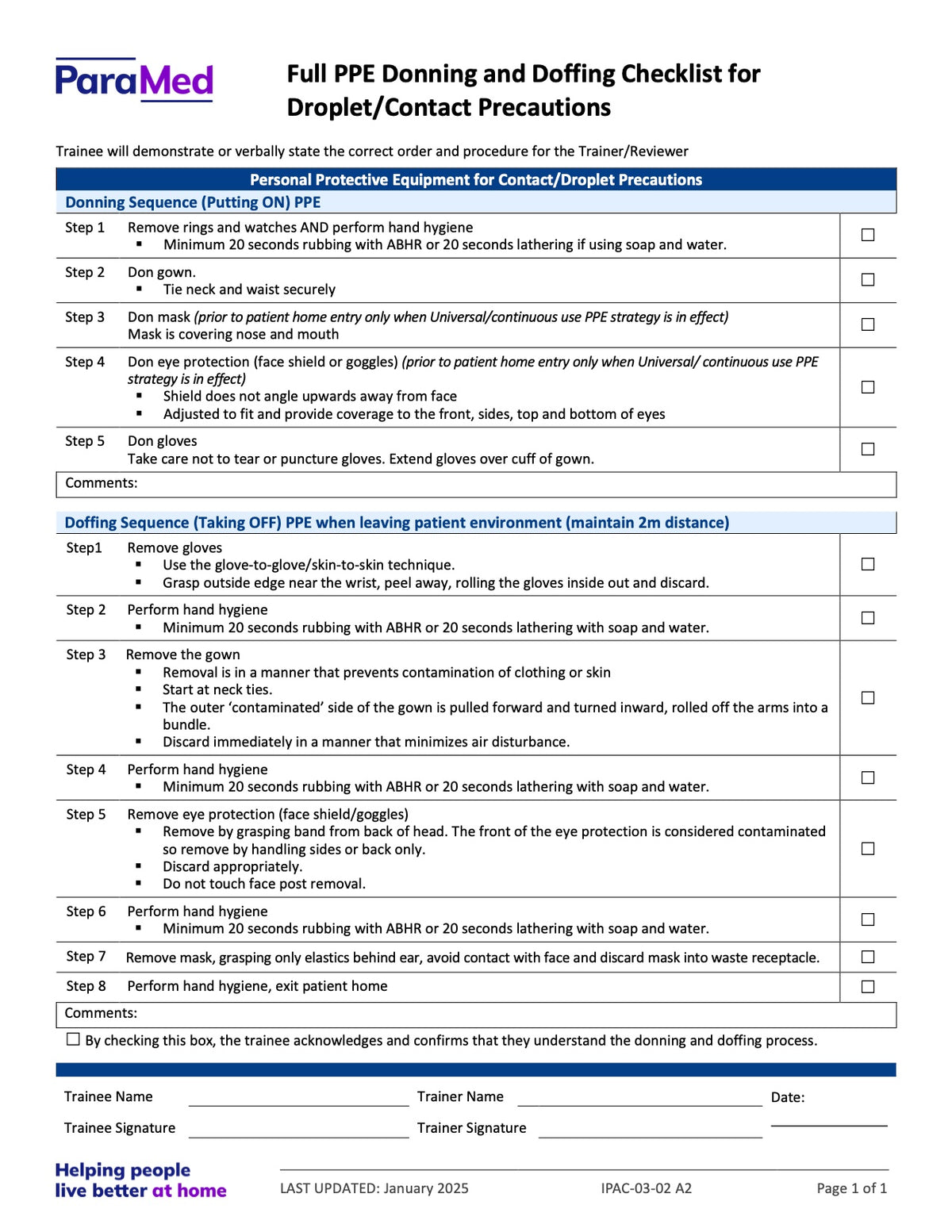 PSS-CC - PSS Orientation/Skills Lab/Annual Skills Renewal (Competency Checklists Bundle)