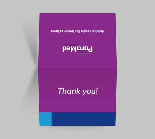 ParaMed Purple Thank You Greeting Cards