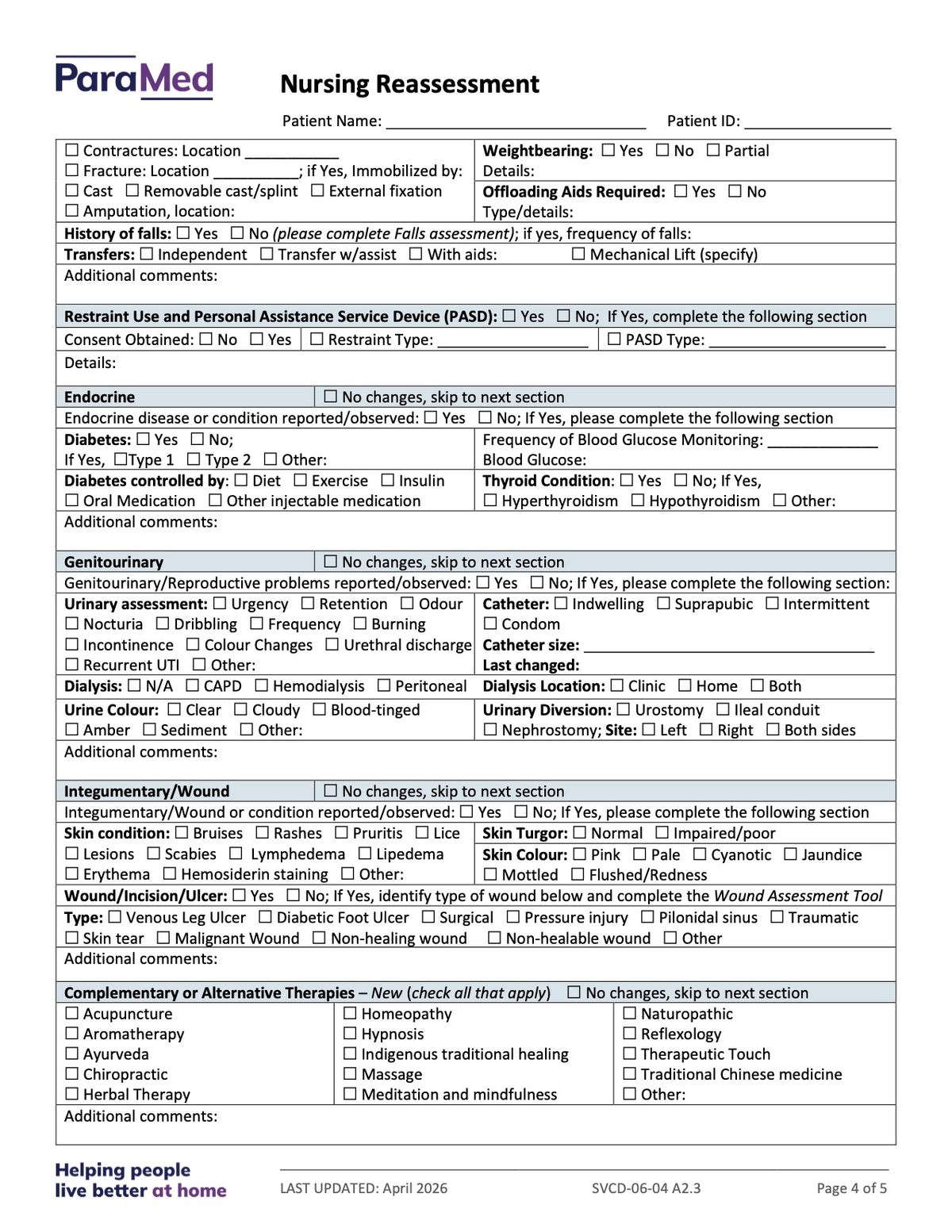 Nursing Reassessment - page 4