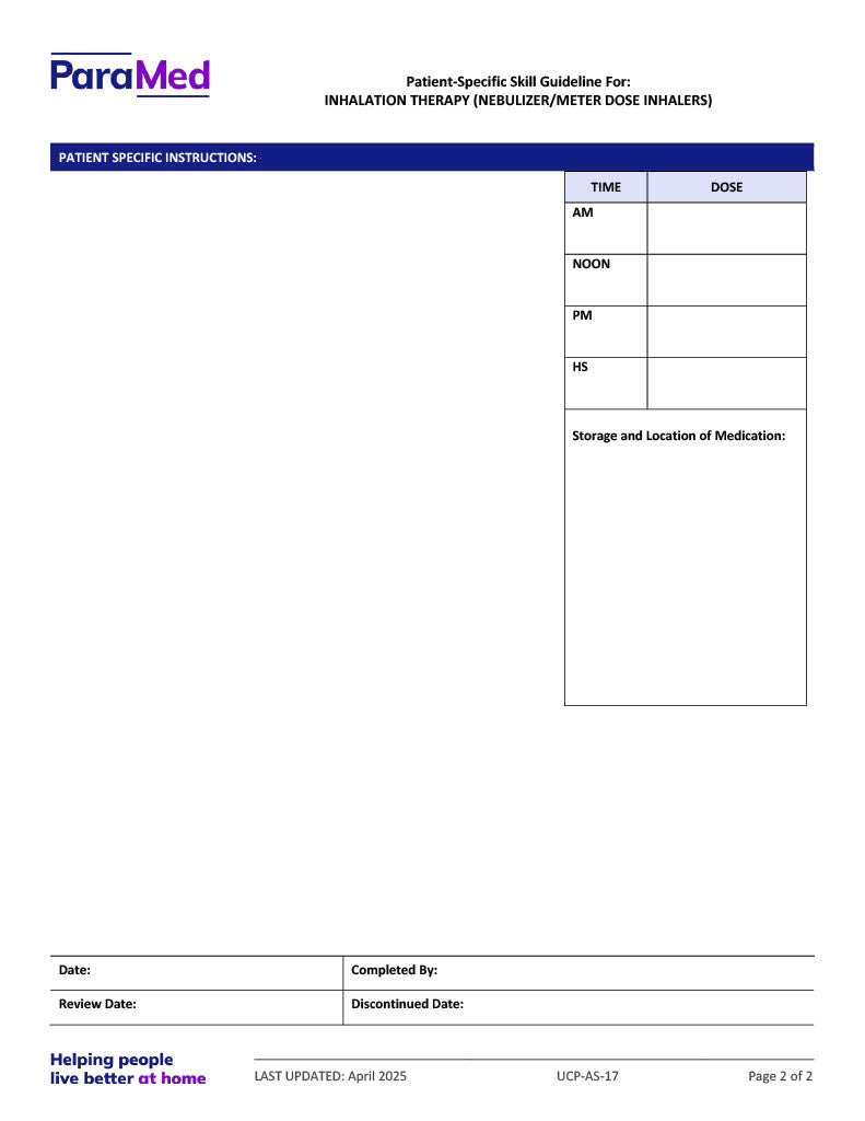 Inhalation Therapy (Skill Guideline)