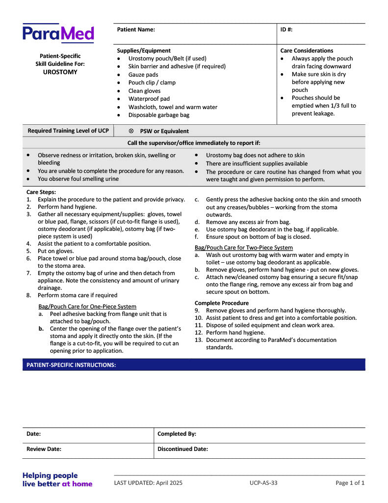 Urostomy (Skill Guideline)